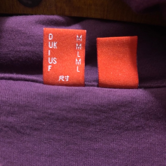 ☀️ Esprit Cowl Neck Long Sleeve Top Size Medium in Purple - Picture 7 of 8